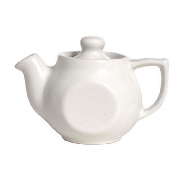 Tuxton China Tea Pot with Lid 10 oz. - White - 1 Dozen BWT-10A